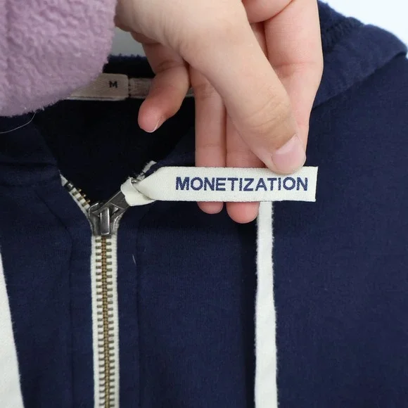 Marine Layer Afternoon Hoodie Mens M Navy Full Zip Classic Staple Casual Weekend - Picture 12 of 16